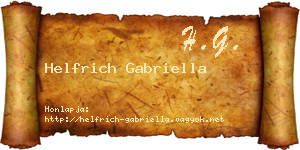 Helfrich Gabriella névjegykártya